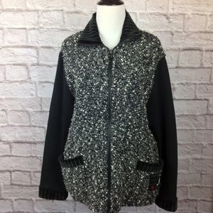 Kd Spring Cardigan Sweater Women Large Wool Flaw